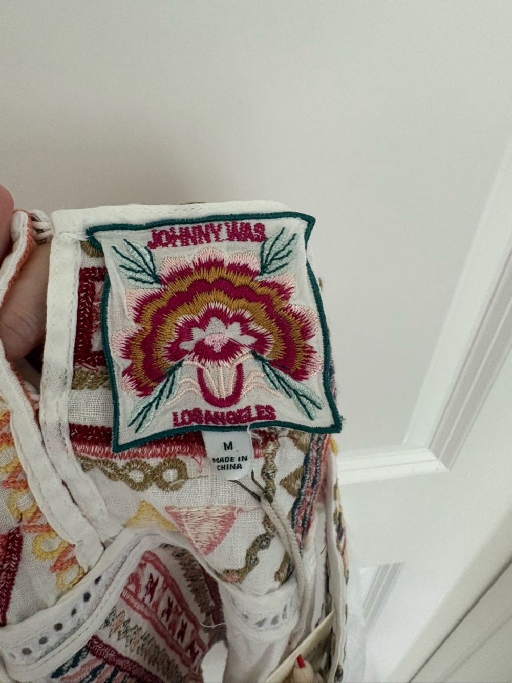 NWT Johnny Was Linen Embroidered Relaxed Yoke Tank M - Picture 10 of 12